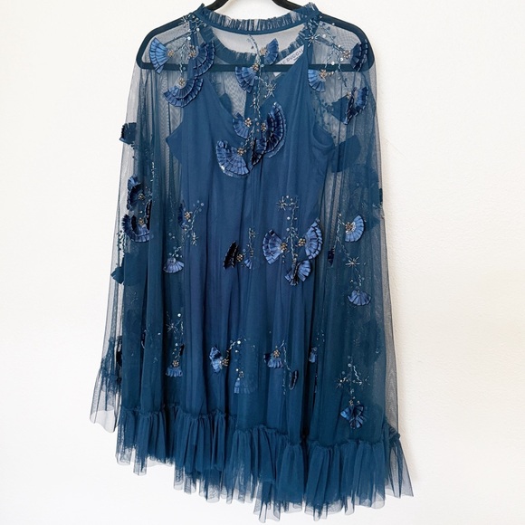 Mac Duggal Twilight Blue Embellished Mini Dress - Picture 10 of 11